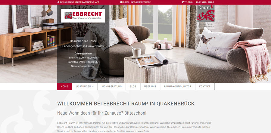 Ebbrecht Raumausstatter Website